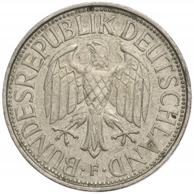 1 марка 1975 года F Западная Германия (ФРГ)