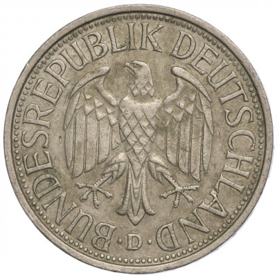 1 марка 1977 года D Западная Германия (ФРГ)