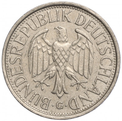 1 марка 1980 года G Западная Германия (ФРГ)