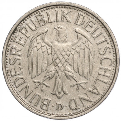 1 марка 1988 года D Западная Германия (ФРГ)