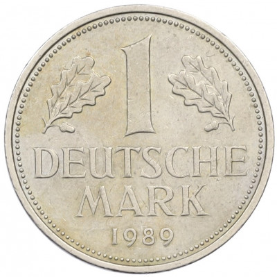 1 марка 1989 года D Западная Германия (ФРГ)