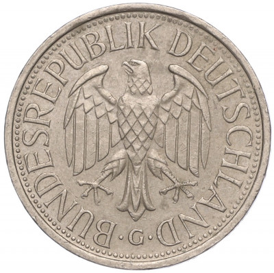 1 марка 1989 года G Западная Германия (ФРГ)