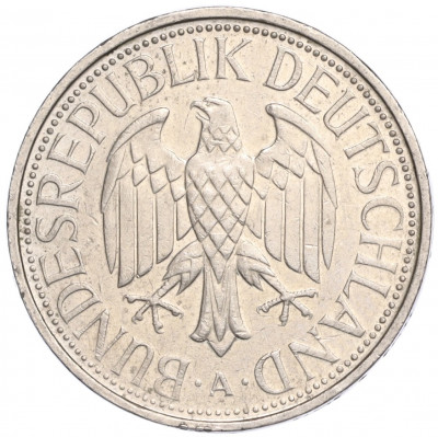 1 марка 1990 года A Западная Германия (ФРГ)