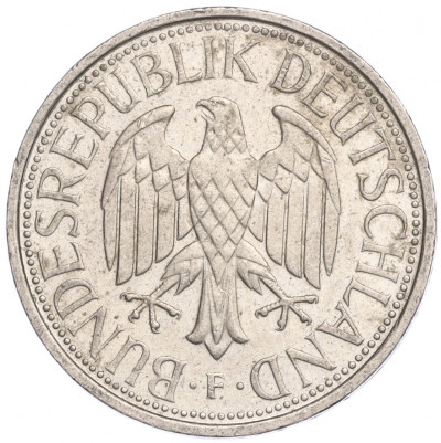 1 марка 1990 года F Западная Германия (ФРГ)
