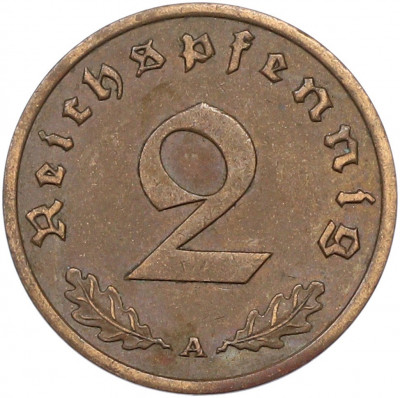2 рейхспфеннига 1938 года A Германия