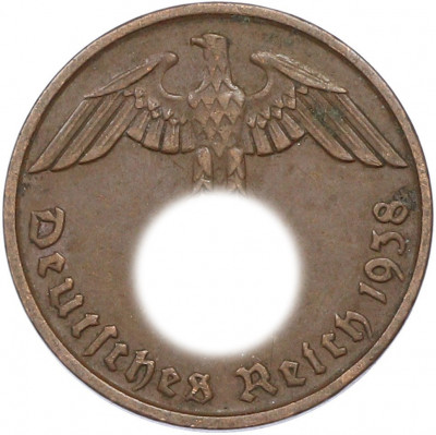 2 рейхспфеннига 1938 года D Германия