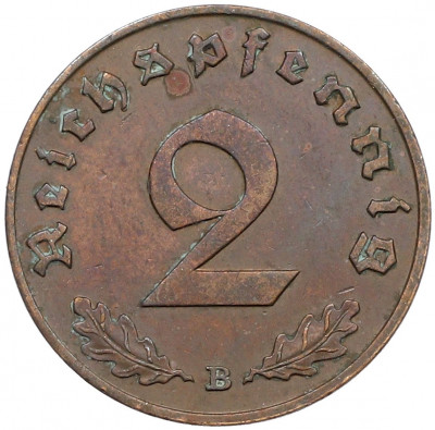 2 рейхспфеннига 1939 года B Германия