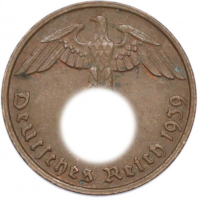 2 рейхспфеннига 1939 года G Германия