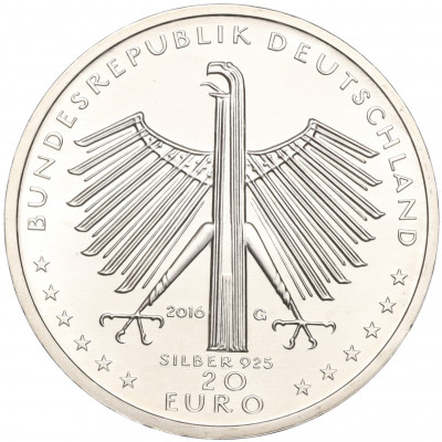 20 евро 2016 года Германия «125 лет со дня рождения Отто Дикса»