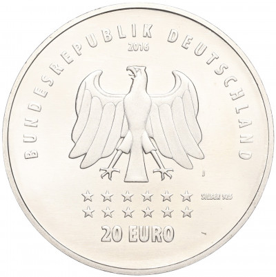 20 евро 2016 года Германия «175 лет Гимну Германии»