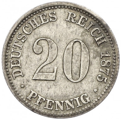 20 пфеннигов 1875 года А Германия