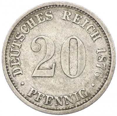 20 пфеннигов 1876 года J Германия
