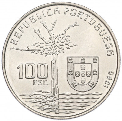 100 эскудо 1990 года Португалия «100 лет со дня смерти Камилу Каштелу Бранку»