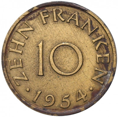 10 франков 1954 года Саар