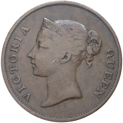 1 цент 1845 года Стрейтс Сетлментс