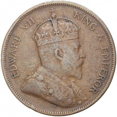 1 цент 1908 года Стрейтс Сетлментс