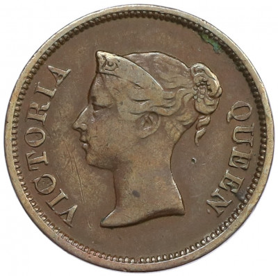 1/4 цента 1845 года Стрейтс Сетлментс