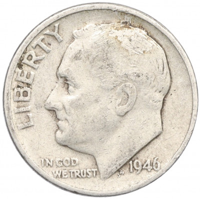 1 дайм (10 центов) 1946 года США