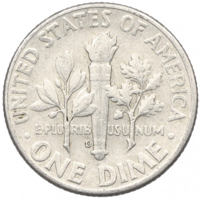 1 дайм (10 центов) 1964 года D США