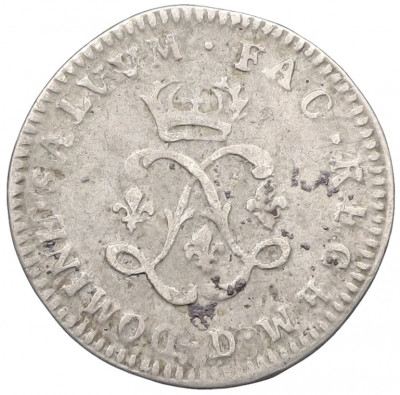 4 денье 2 соля 1691 года D Франция
