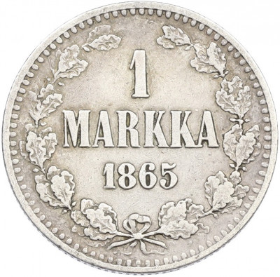 1 марка 1865 года Русская Финляндия