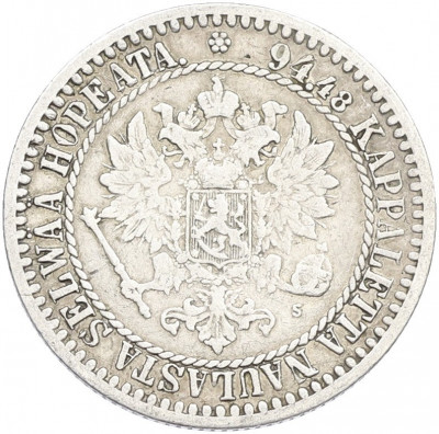 1 марка 1865 года Русская Финляндия