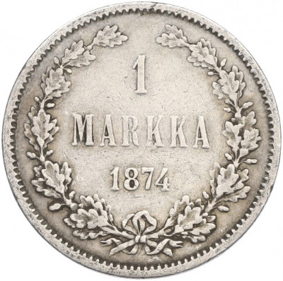 1 марка 1874 года Русская Финляндия