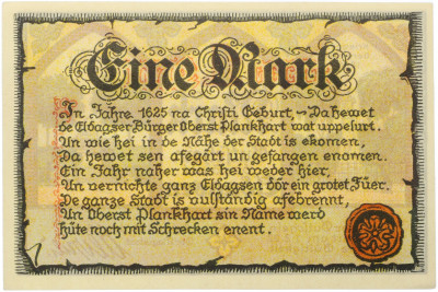 1 марка 1921 года Германия — город Эльдагсен (Нотгельд)