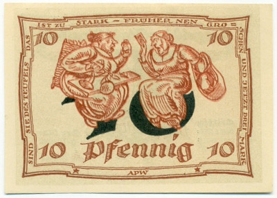 10 пфеннигов 1921 года Германия — Арнштадт (Нотгельд)