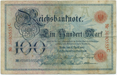 100 марок 1903 года Германия