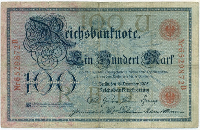 100 марок 1905 года Германия