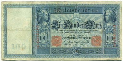 100 марок 1908 года Германия