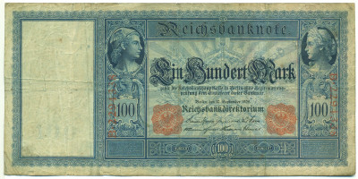 100 марок 1909 года Германия