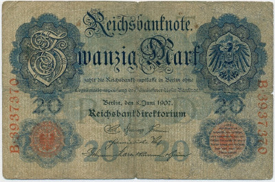 20 марок 1907 года Германия