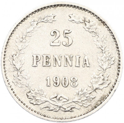 25 пенни 1908 года Русская Финляндия