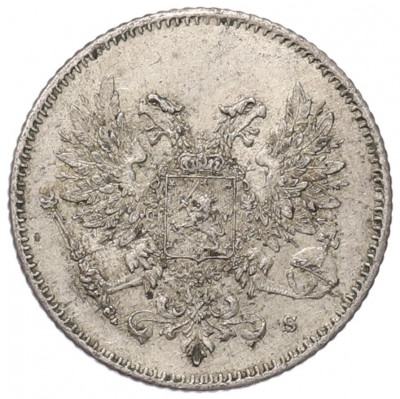 25 пенни 1917 года Русская Финляндия — Орел без корон (Временное правительство)