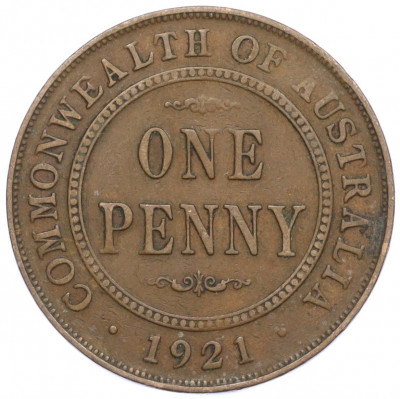 1 пенни 1921 года Австралия