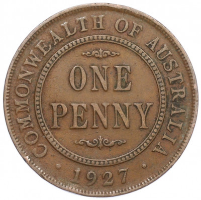 1 пенни 1927 года Австралия