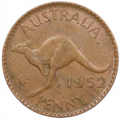 1 пенни 1952 года Австралия