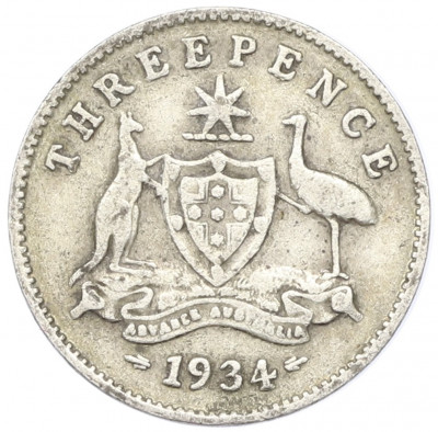 3 пенса 1934 года Австралия