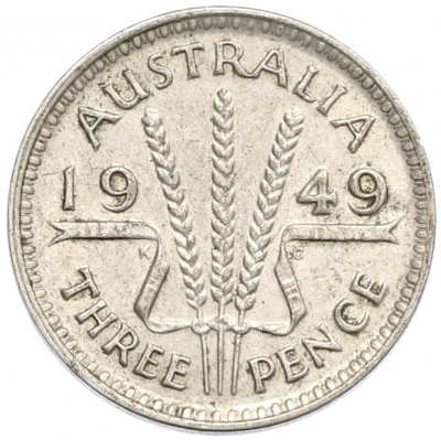 3 пенса 1949 года Австралия