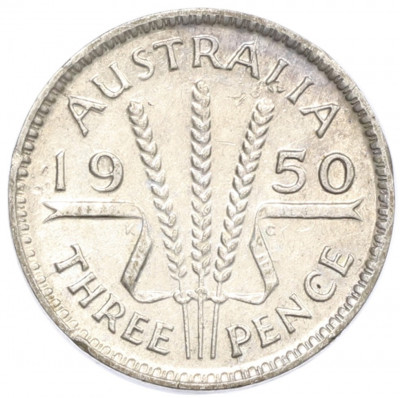 3 пенса 1950 года Австралия