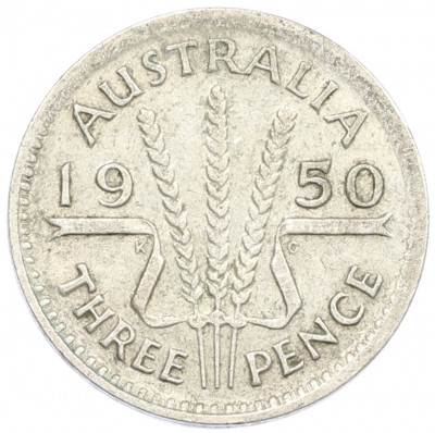 3 пенса 1950 года Австралия