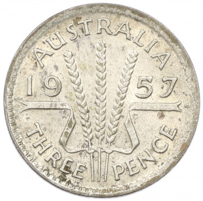 3 пенса 1957 года Австралия