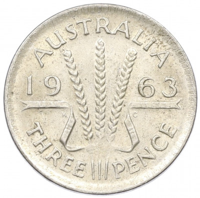 3 пенса 1963 года Австралия