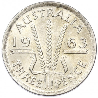 3 пенса 1963 года Австралия