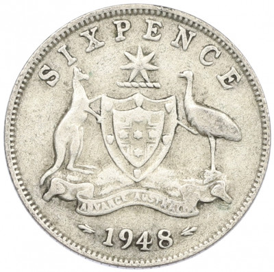 6 пенсов 1948 года Австралия