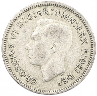 6 пенсов 1951 года Австралия