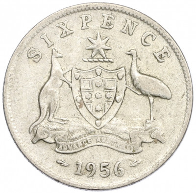 6 пенсов 1956 года Австралия