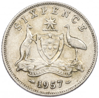 6 пенсов 1957 года Австралия